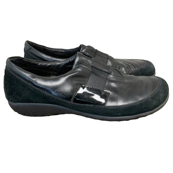 Naot Shoes - Naot Otago Shoe In Black Pearl Leather Size 11
